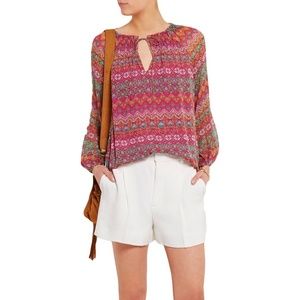 Diane Von Furstenberg Parry silk blouse size 0